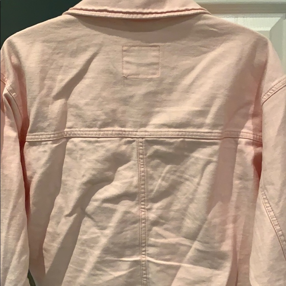 Abercrombie Cropped Pink Trucker Jacket - Picture 5 of 5